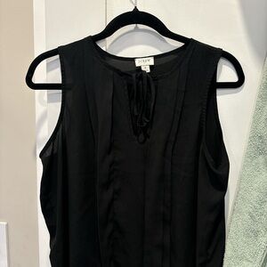 Black sleeveless J. crew tank top, size Small